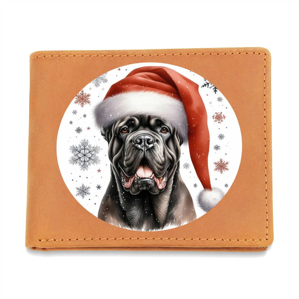 Christmas Dog - Cane Corso - Leather Wallet