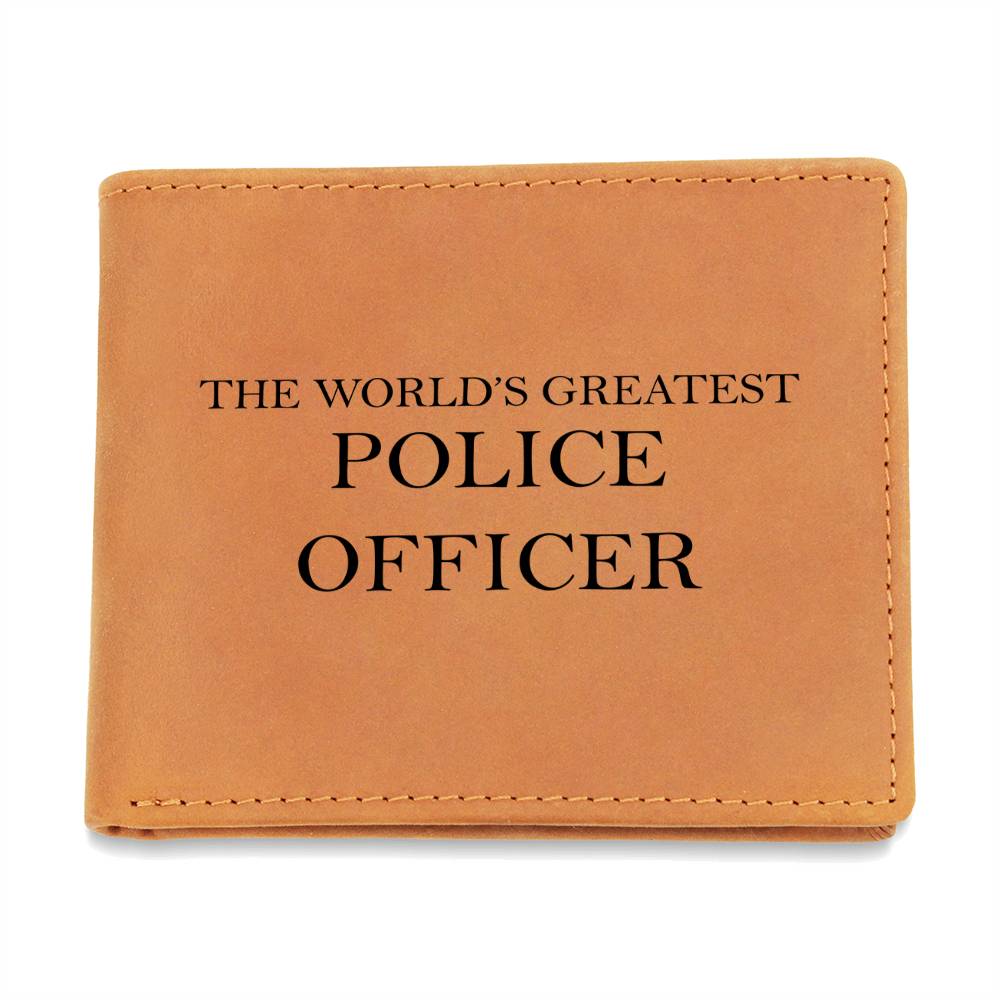 World's Greatest Police Officer - Leather Wallet