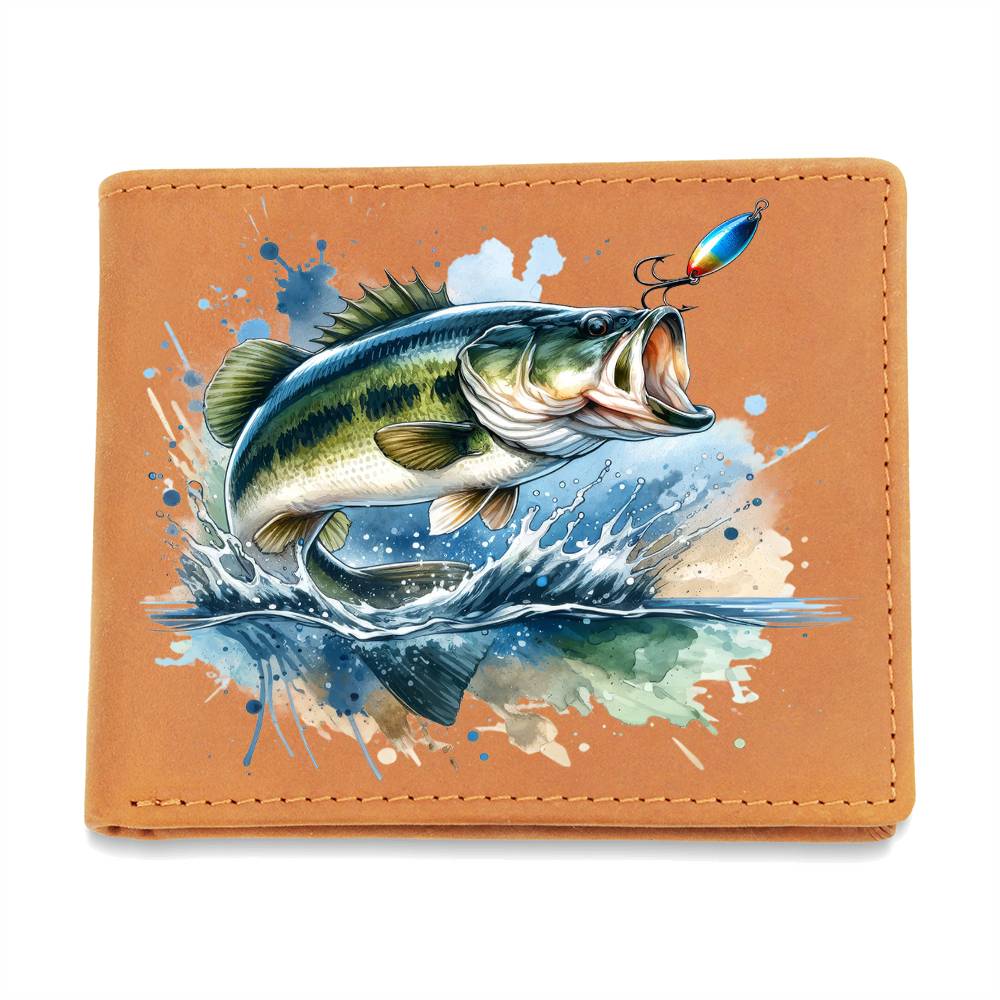 Gone Bass Fishing 08 - Leather Wallet