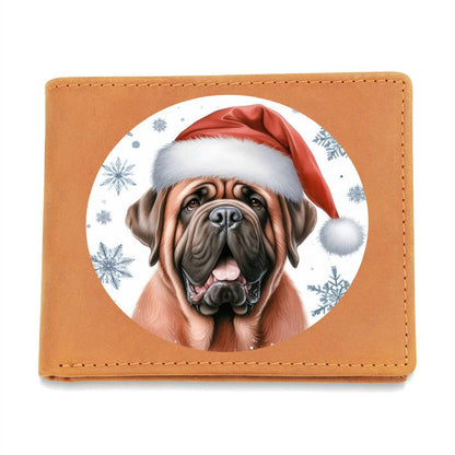 Christmas Dog - Neapolitan Mastiff - Leather Wallet