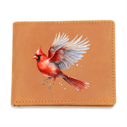 Christmas Cardinal 006 - Leather Wallet