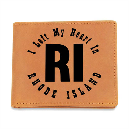 Heart In Rhode Island v01 - Leather Wallet