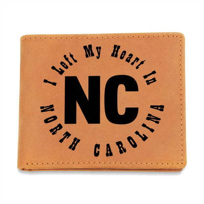 Heart In North Carolina v01 - Leather Wallet