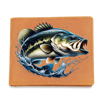 Gone Bass Fishing 04 - Leather Wallet