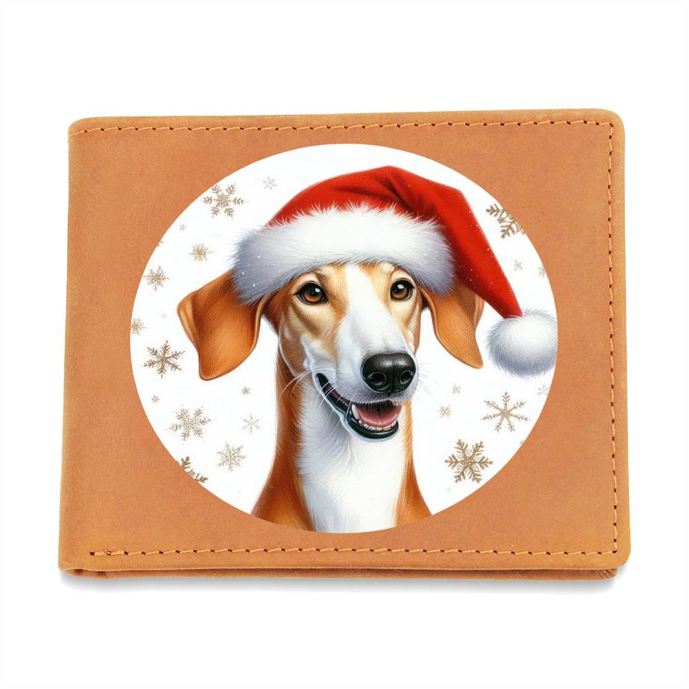 Christmas Dog - Ibizan Hound - Leather Wallet