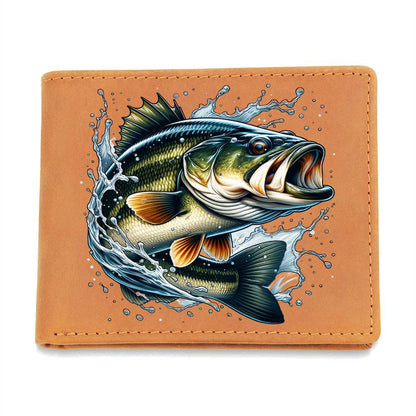 Gone Bass Fishing 03 - Leather Wallet