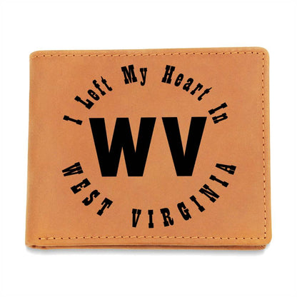 Heart In West Virginia v01 - Leather Wallet