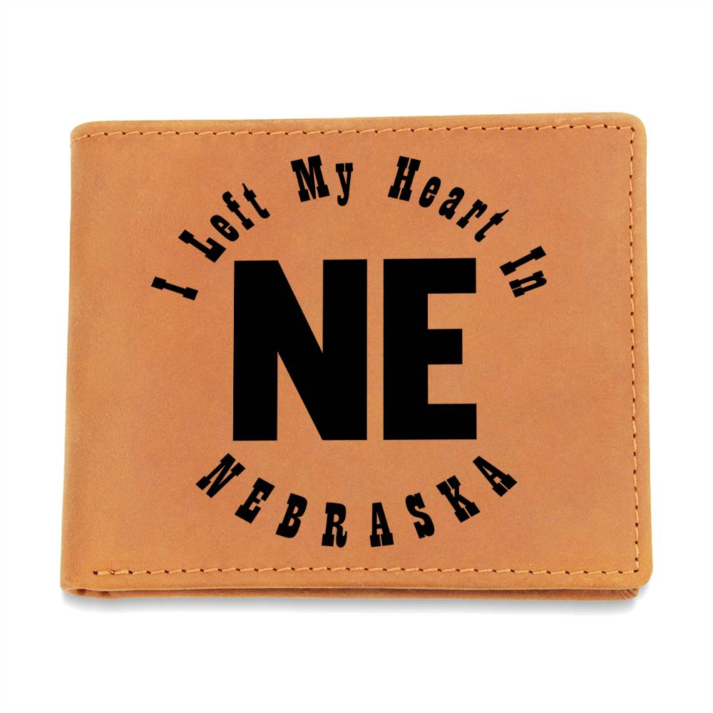 Heart In Nebraska v01 - Leather Wallet