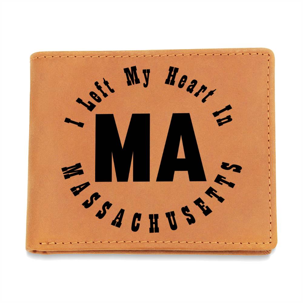 Heart In Massachusetts v01 - Leather Wallet
