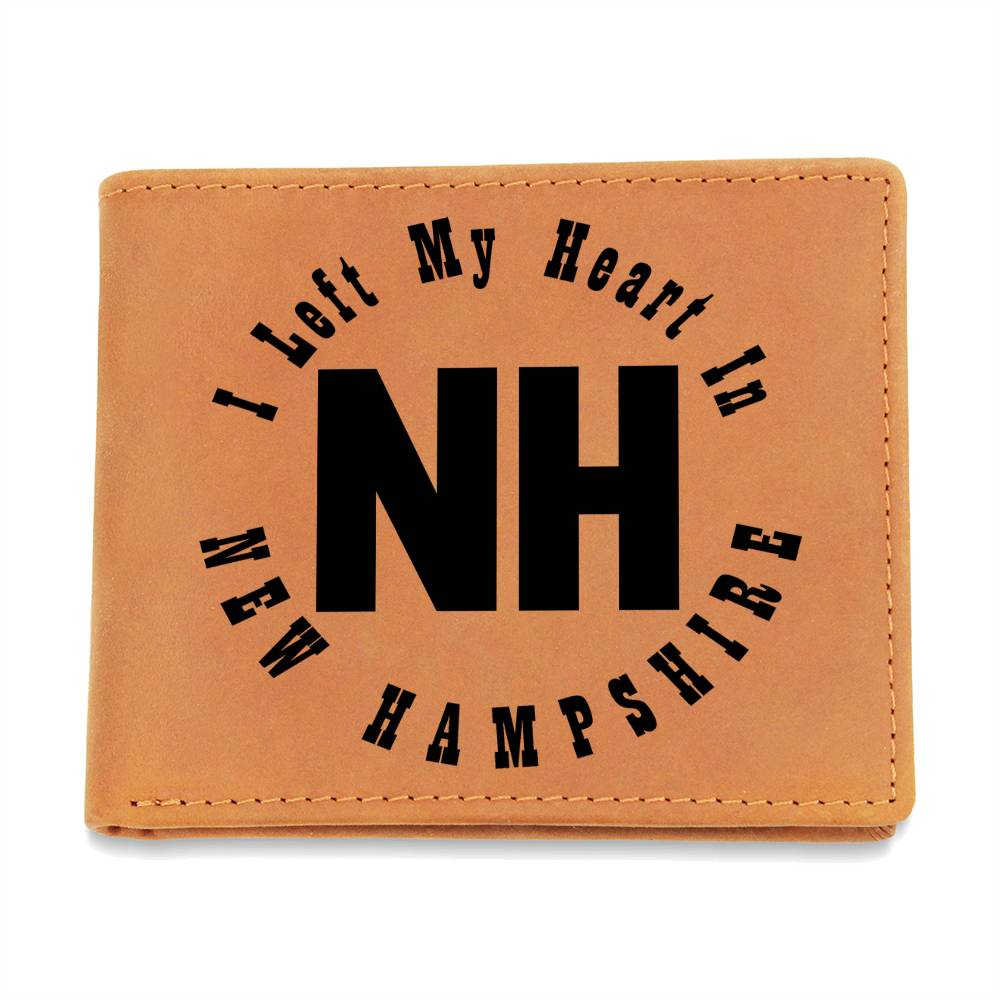 Heart In New Hampshire v01 - Leather Wallet