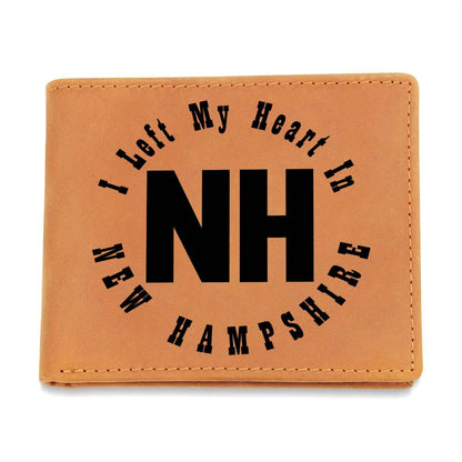 Heart In New Hampshire v01 - Leather Wallet