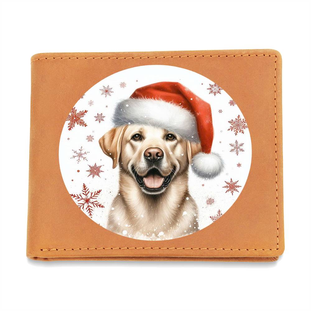 Christmas Dog - Labrador Retriever - Leather Wallet