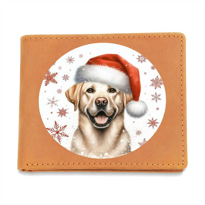 Christmas Dog - Labrador Retriever - Leather Wallet