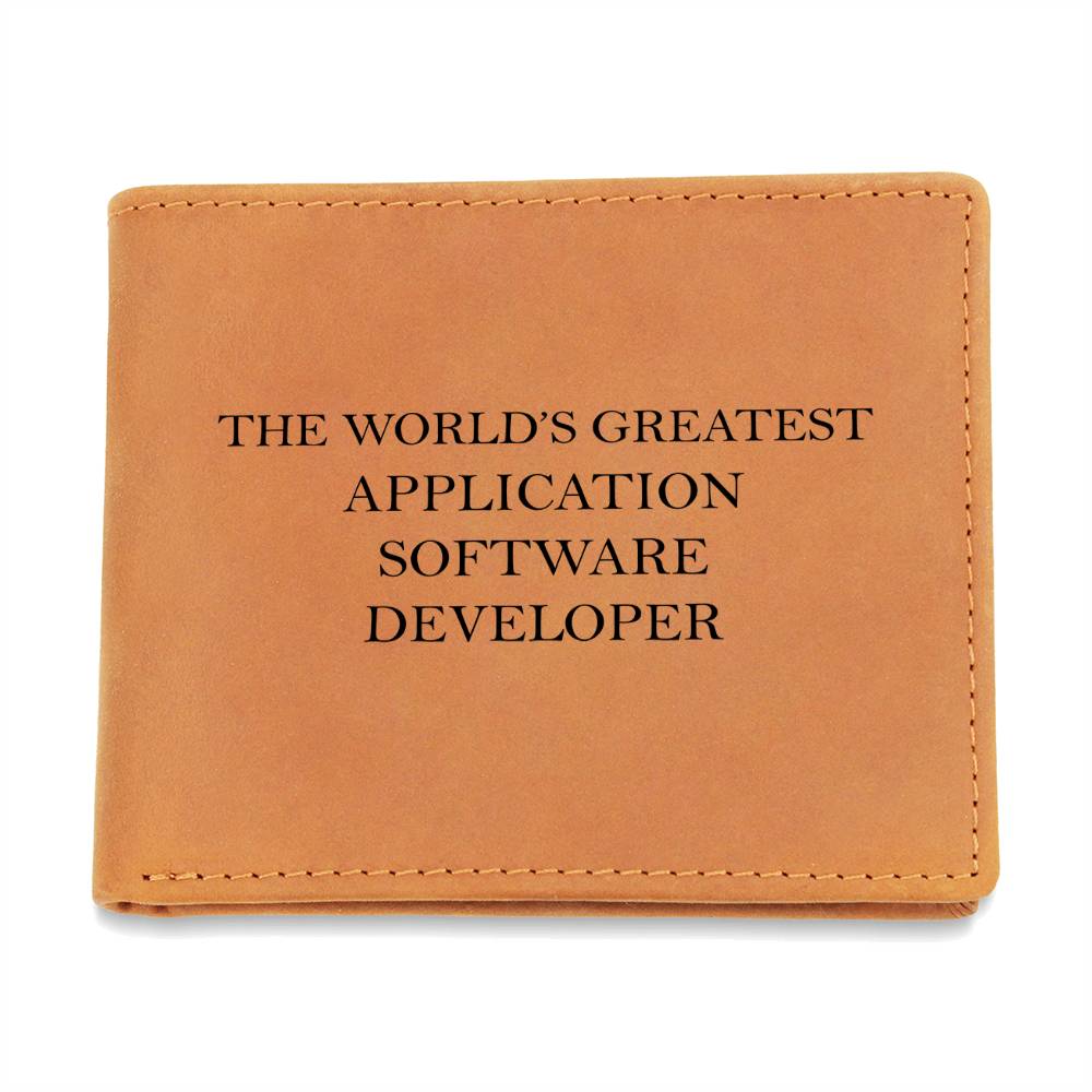World's Greatest Application Software Developer - Leather Wallet