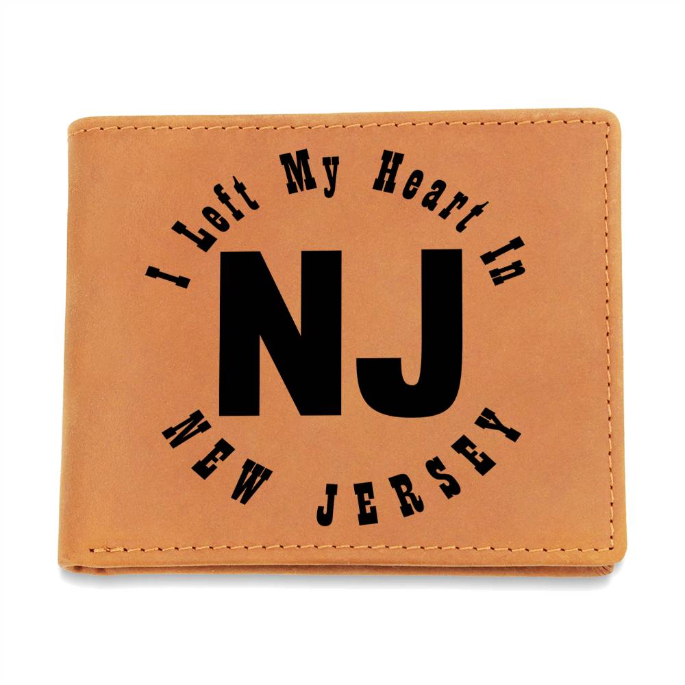 Heart In New Jersey v01 - Leather Wallet