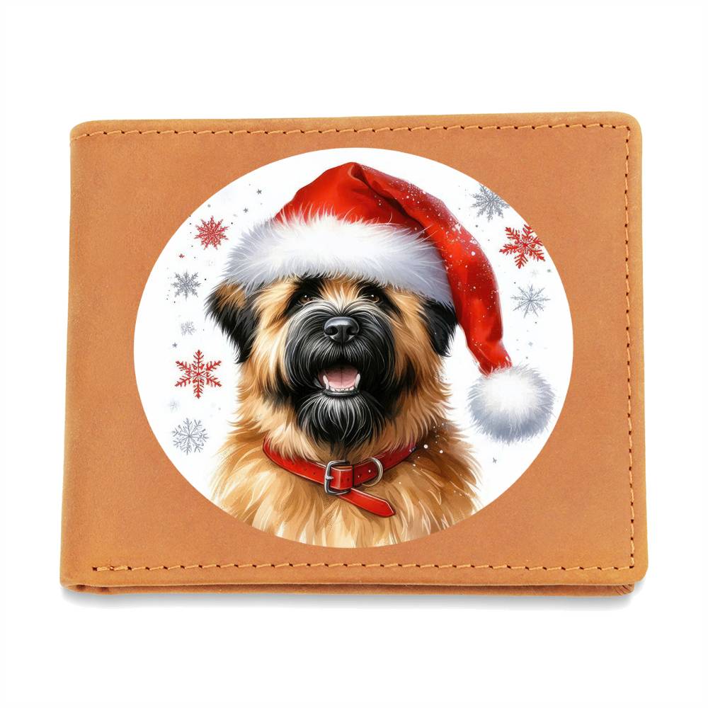 Christmas Dog - Bouvier des Flandres - Leather Wallet