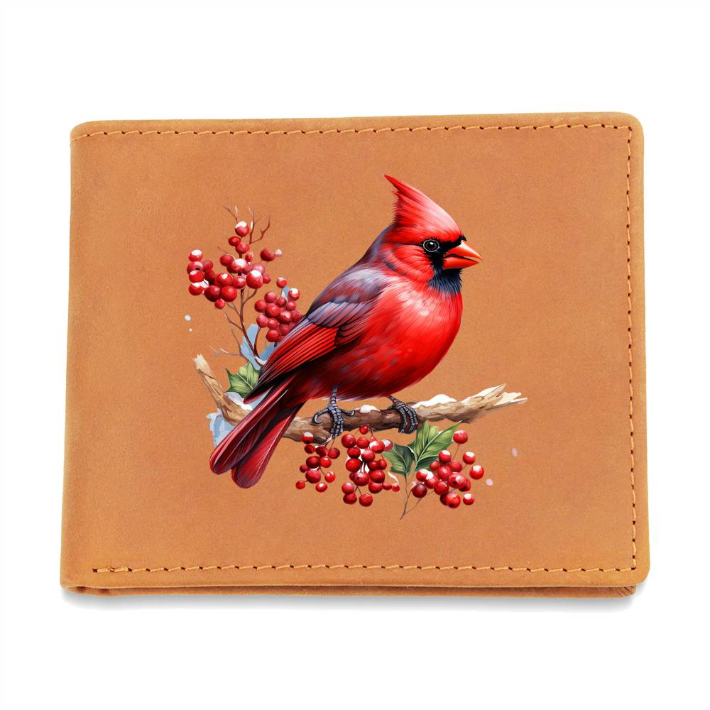 Christmas Cardinal 010 - Leather Wallet