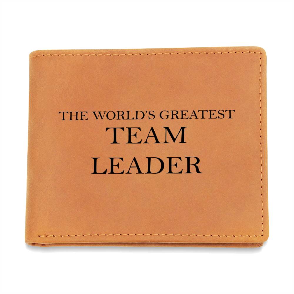 World's Greatest Team Leader - Leather Wallet