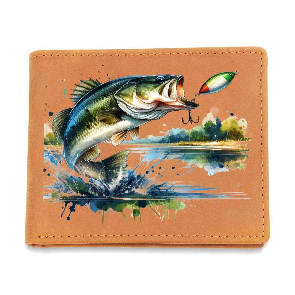 Gone Bass Fishing 07 - Leather Wallet