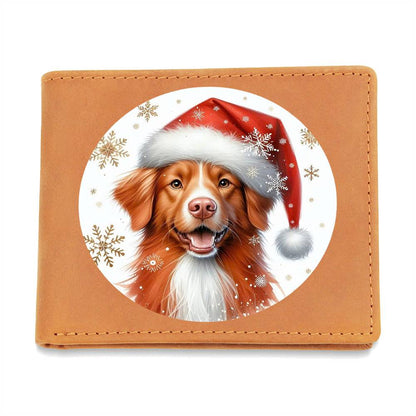 Christmas Dog - Nova Scotia Duck Tolling Retriever - Leather Wallet
