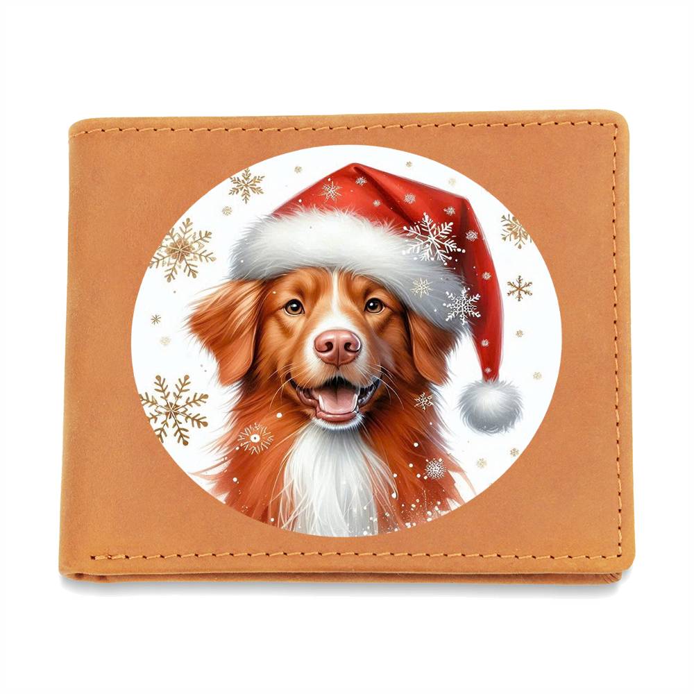 Christmas Dog - Nova Scotia Duck Tolling Retriever - Leather Wallet