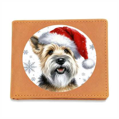 Christmas Dog - Glen of Imaal Terrier - Leather Wallet
