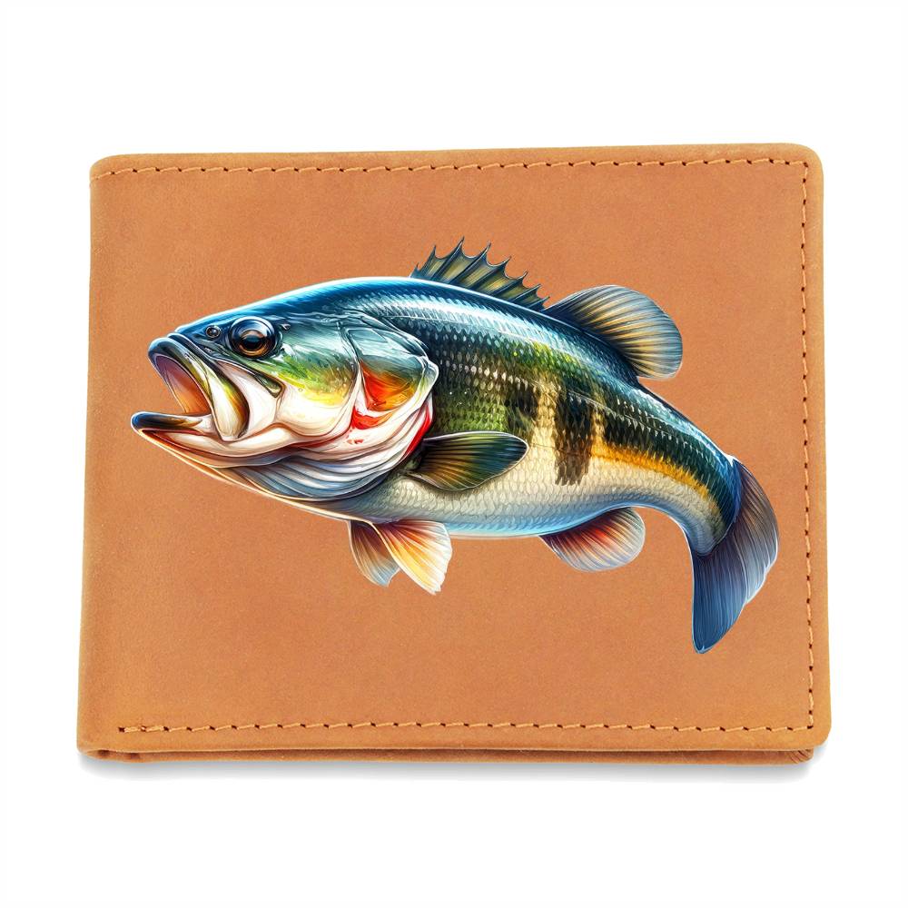 Gone Bass Fishing 10 - Leather Wallet