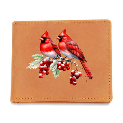 Christmas Cardinal 012 - Leather Wallet