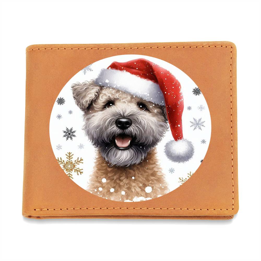 Christmas Dog - Pumi - Leather Wallet
