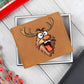 Funny Reindeer Face 10 - Leather Wallet