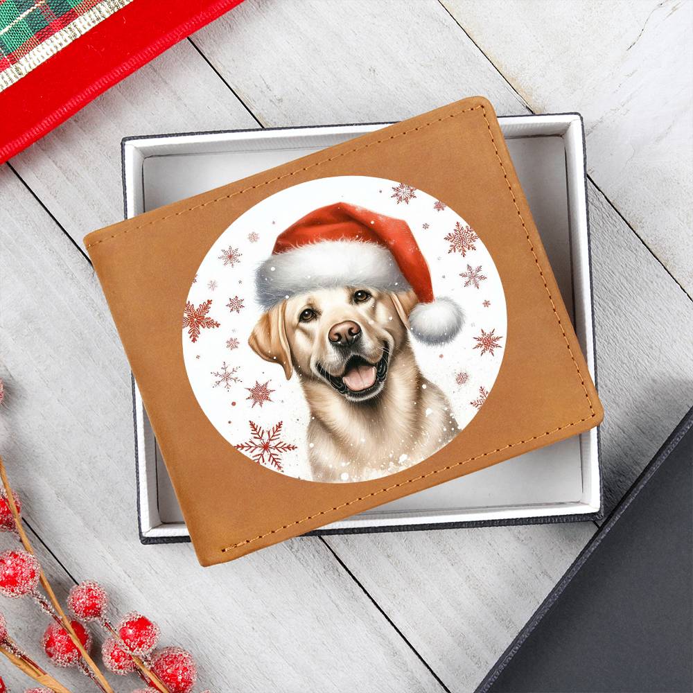 Christmas Dog - Labrador Retriever - Leather Wallet