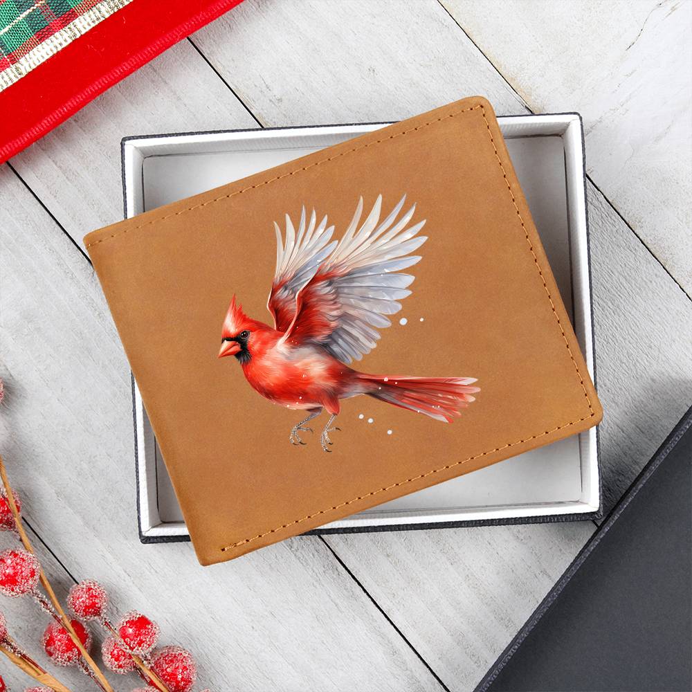 Christmas Cardinal 006 - Leather Wallet