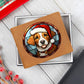 Dog Stained Glass Christmas Design 005 - Leather Wallet