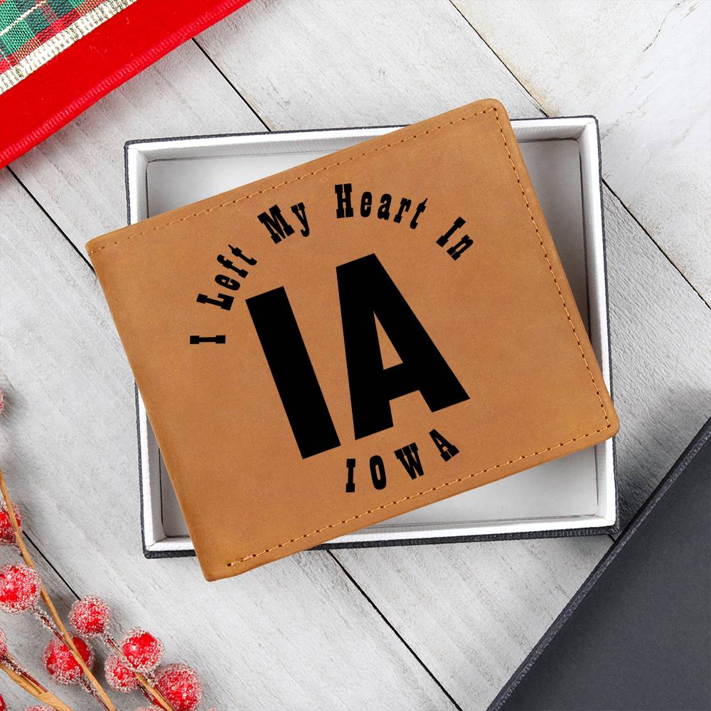 Heart In Iowa v01 - Leather Wallet