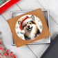 Christmas Dog - Norwegian Buhund - Leather Wallet