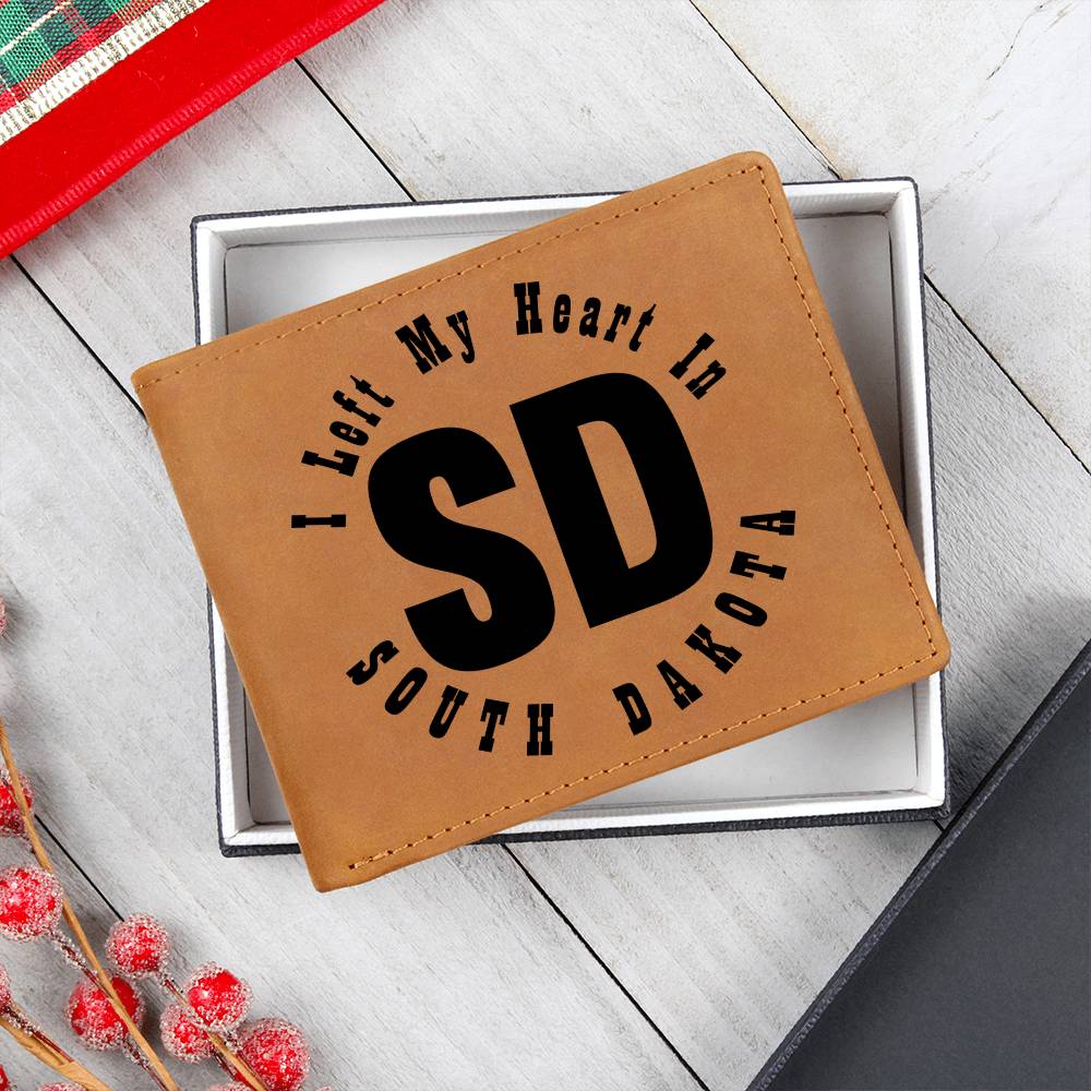 Heart In South Dakota v01 - Leather Wallet