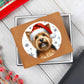 Christmas Dog - Norfolk Terrier - Leather Wallet