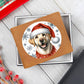 Christmas Dog - Labrador Bulldog  - Leather Wallet