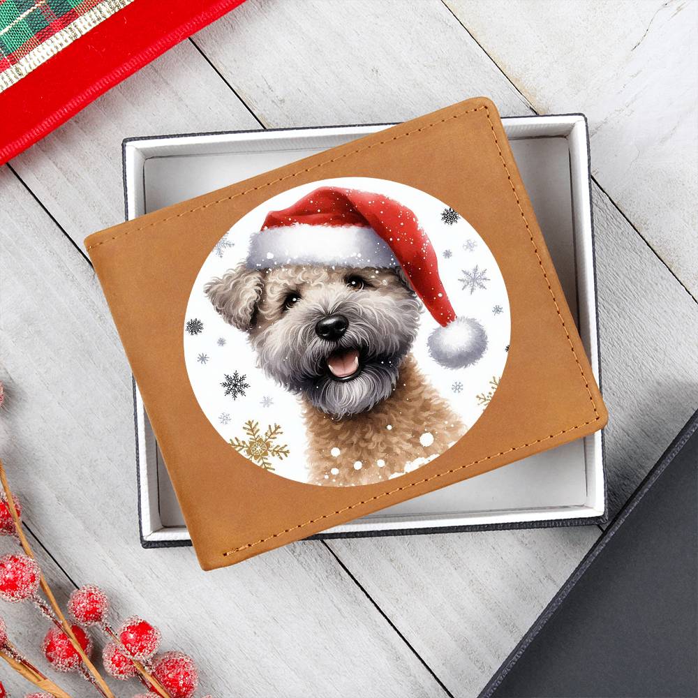 Christmas Dog - Pumi - Leather Wallet