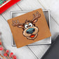 Funny Reindeer Face 02 - Leather Wallet