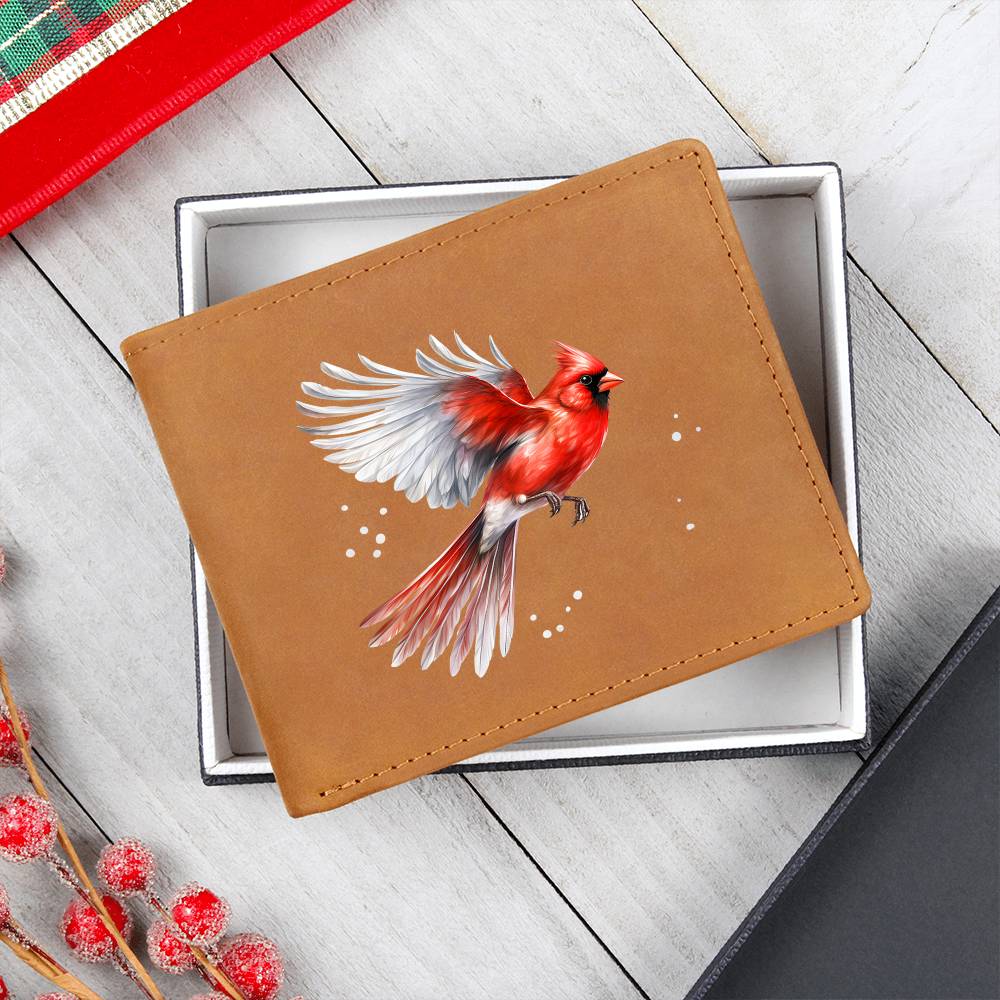 Christmas Cardinal 005 - Leather Wallet