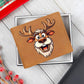 Funny Reindeer Face 08 - Leather Wallet