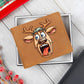 Funny Reindeer Face 11 - Leather Wallet