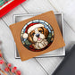 Dog Stained Glass Christmas Design 032 - Leather Wallet