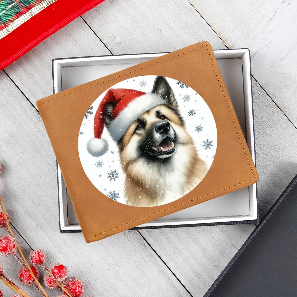 Christmas Dog - Chinook - Leather Wallet