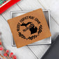 Merry Christmas From Michigan - Leather Wallet