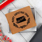 Merry Christmas From North Dakota - Leather Wallet