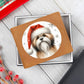 Christmas Dog - Lhasa Apso - Leather Wallet
