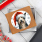 Christmas Dog - Scottish Deerhound - Leather Wallet