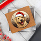 Dog Stained Glass Christmas Design 027 - Leather Wallet